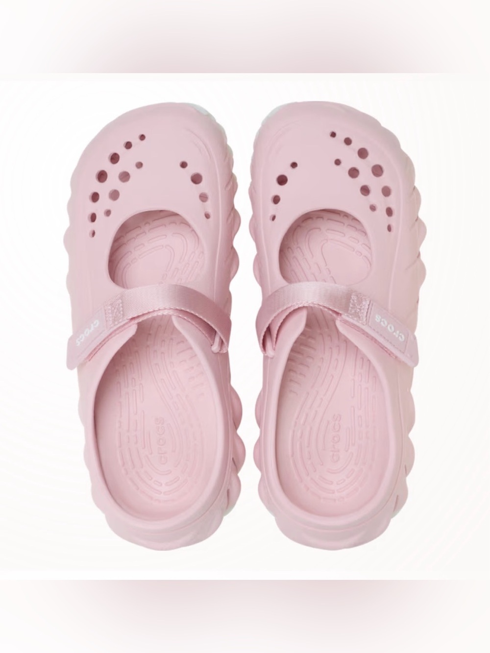 Crocs Echo Mary Jane clogs slides in pink and white cotton candy women’s 7 - Picture 3 of 13